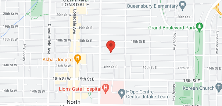 map of 510 135 E 17TH STREET